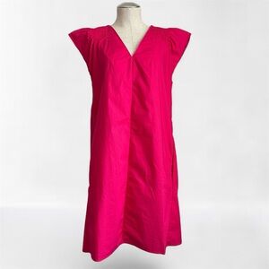 COS Smocked V-Neck Mini Dress